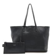 Pre-owned Leather totes Yves Saint Laurent Vintage , Gray , Dames