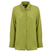 Zijden Overhemd Lange Mouw Lila Max Mara Weekend , Green , Dames