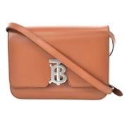 Pre-owned Leather shoulder-bags Burberry Vintage , Brown , Dames