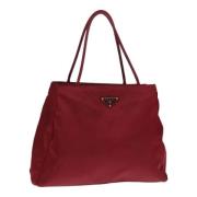 Pre-owned Leather totes Prada Vintage , Red , Dames