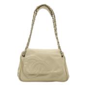 Pre-owned Leather chanel-bags Chanel Vintage , White , Dames