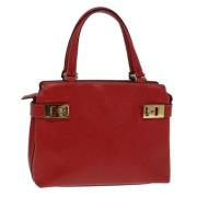 Pre-owned Leather handbags Salvatore Ferragamo Pre-owned , Red , Dames