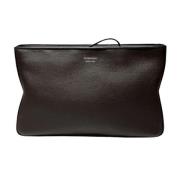 Pre-owned Leather clutches Salvatore Ferragamo Pre-owned , Brown , Dam...