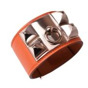 Pre-owned Leather bracelets Hermès Vintage , Orange , Dames