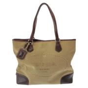 Pre-owned Canvas totes Prada Vintage , Beige , Dames