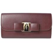 Pre-owned Leather wallets Salvatore Ferragamo Pre-owned , Red , Dames