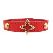 Pre-owned Leather bracelets Louis Vuitton Vintage , Red , Dames