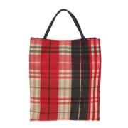 Pre-owned Canvas handbags Burberry Vintage , Red , Dames