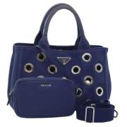 Pre-owned Canvas handbags Prada Vintage , Blue , Dames