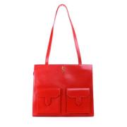 Pre-owned Leather totes Yves Saint Laurent Vintage , Red , Dames