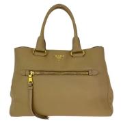 Pre-owned Leather totes Prada Vintage , Beige , Dames