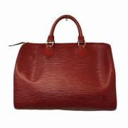 Pre-owned Leather handbags Louis Vuitton Vintage , Red , Dames