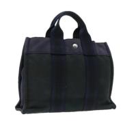 Pre-owned Canvas handbags Hermès Vintage , Blue , Dames