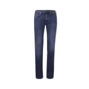 Blauwe Divisie Slim Fit Jeans Incotex , Blue , Heren