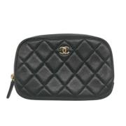 Pre-owned Leather chanel-bags Chanel Vintage , Black , Dames