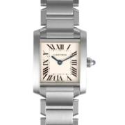 Pre-owned Fabric watches Cartier Vintage , Gray , Dames