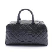 Pre-owned Leather chanel-bags Chanel Vintage , Black , Dames