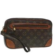 Pre-owned Canvas clutches Louis Vuitton Vintage , Brown , Dames