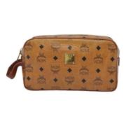 Pre-owned Canvas clutches MCM Pre-owned , Brown , Dames