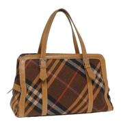 Pre-owned Canvas handbags Burberry Vintage , Brown , Dames