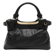 Pre-owned Leather totes Burberry Vintage , Black , Dames