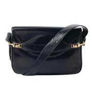 Pre-owned Leather shoulder-bags Celine Vintage , Black , Dames