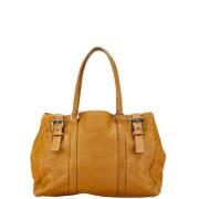 Pre-owned Leather totes Prada Vintage , Beige , Dames