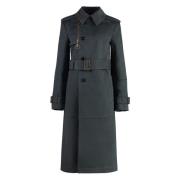 Klassieke Katoenen Trenchcoat Burberry , Gray , Dames