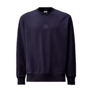 Metropolis Blauw Logo Crew Neck Sweatshirt C.p. Company , Blue , Heren