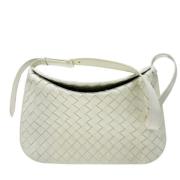 Pre-owned Leather shoulder-bags Bottega Veneta Vintage , White , Dames