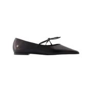 Leather flats Anine Bing , Black , Dames