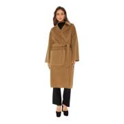 Khaki Wollen Trenchcoat met Riem Nanushka , Green , Dames