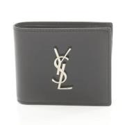 Pre-owned Leather wallets Yves Saint Laurent Vintage , Black , Heren