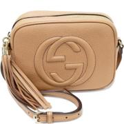 Pre-owned Leather crossbody-bags Gucci Vintage , Beige , Dames