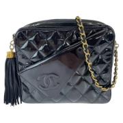 Pre-owned Leather crossbody-bags Chanel Vintage , Black , Dames