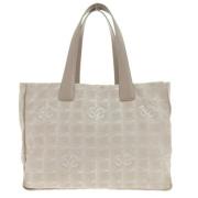 Pre-owned Canvas totes Chanel Vintage , Beige , Dames