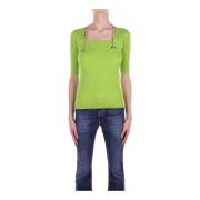 Groene Sweater met Cut-Out Details Liu Jo , Green , Dames