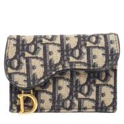 Pre-owned Canvas wallets Dior Vintage , Blue , Dames