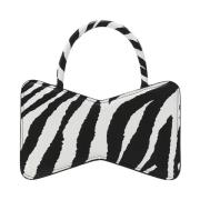 Zebra Print Strik Handtas Clutch Mach & Mach , Black , Dames