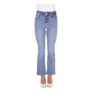 Denim Jeans met Logo Achterzak Liu Jo , Blue , Dames