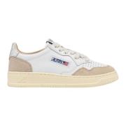 Witte tennissneakers met suède inzetstukken Autry , White , Dames