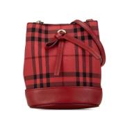 Pre-owned Canvas shoulder-bags Burberry Vintage , Red , Dames