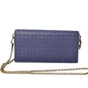 Pre-owned Leather pouches Bottega Veneta Vintage , Purple , Dames