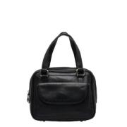 Pre-owned Leather shoulder-bags Burberry Vintage , Black , Dames