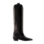 Leather boots aeyde , Black , Dames