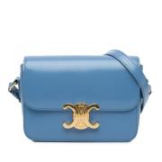 Pre-owned Leather crossbody-bags Celine Vintage , Blue , Dames