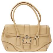 Pre-owned Leather shoulder-bags Coach Pre-owned , Beige , Dames