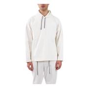 Boxy Hoodie van Viscose Hevo , White , Heren