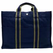 Pre-owned Canvas handbags Hermès Vintage , Blue , Unisex