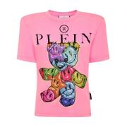 Roze Teddy Smile T-shirt Philipp Plein , Pink , Dames